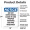 Signmission Do Not Enter When Laser In Use OSHA Notice Sign, Plastic, 18in W x 24in L, 2PK OS-2PACK-NS-P-1824-V-11245 - alternate 5